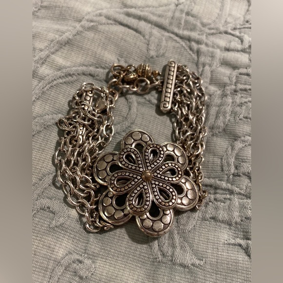 Brighton retired Rosalie shine pebbled flower multi strand statement bracelet - Picture 5 of 5